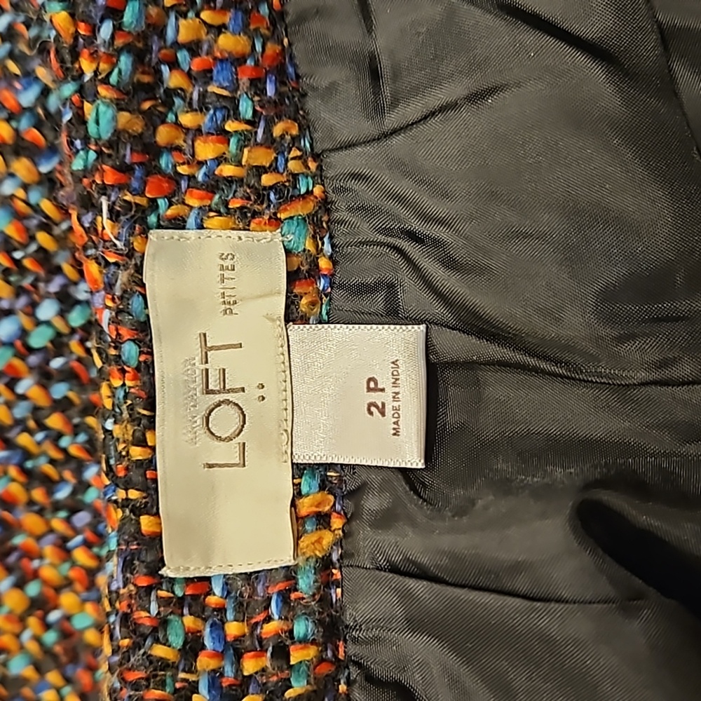 LOFT Multi Color Tweed Skirt - Picture 5 of 6